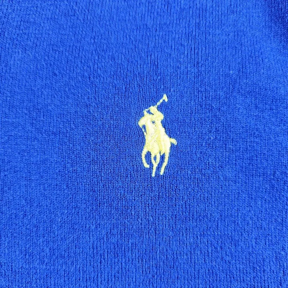 Vintage Polo Ralph Lauren Sweater Vest Mens Medium Blue Pima Pullover V Neck 90s